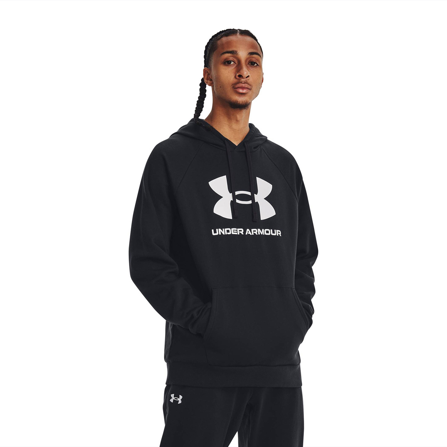 Polerón Hoodie Rival Fleece Negro Under Armour