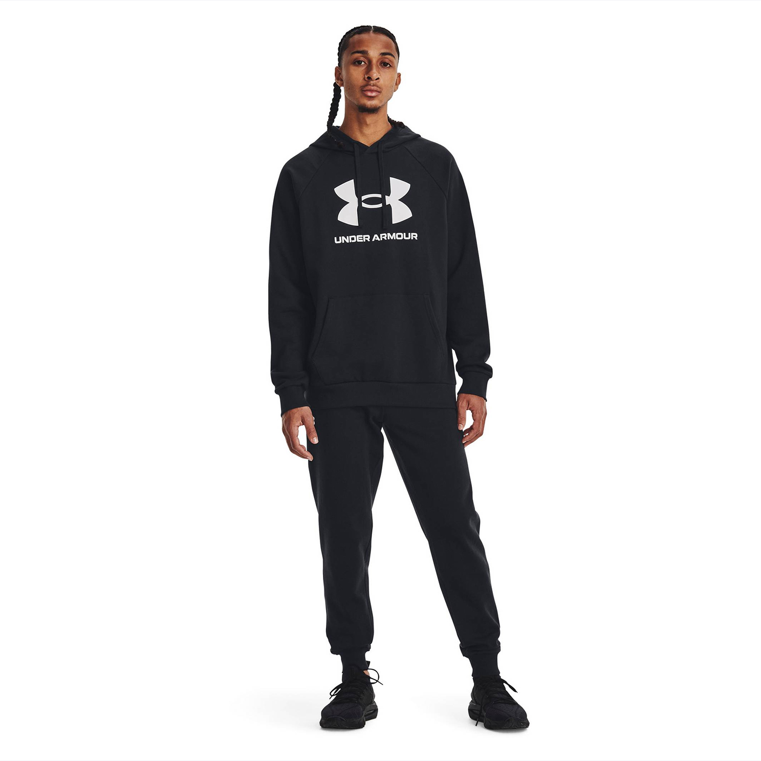 Polerón Hoodie Rival Fleece Negro Under Armour
