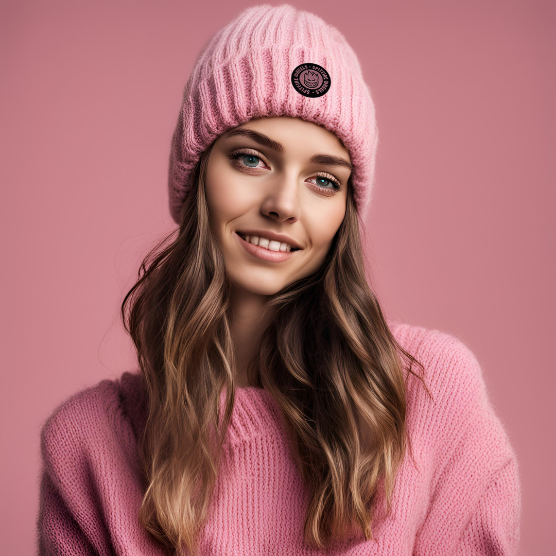 Pack 2 Gorros Beanie Lana Adulto Mujer 2 en 1 Pompom Intercambiable Invierno Frío Spitfire