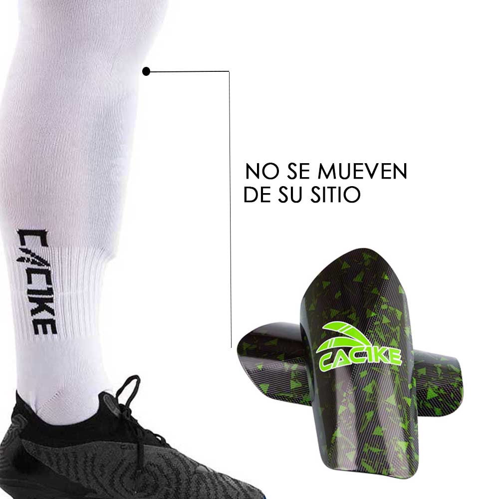 Canilleras De Futbol Cac1Ke Logo Negro-Verde