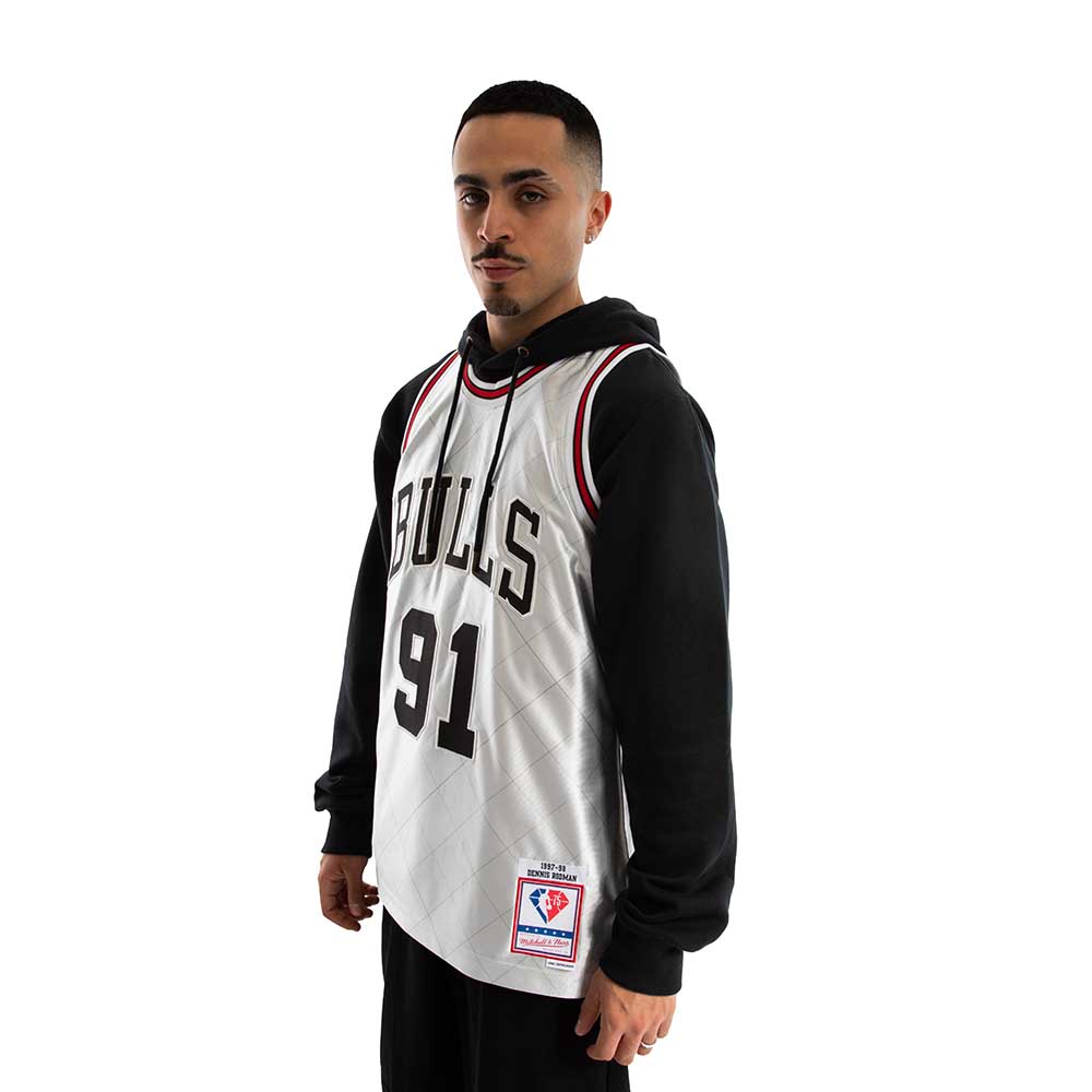 Polera Jersey Nba Dennis R Bulls 97-98 Hc 75Th Anniversary Mitchell And Ness