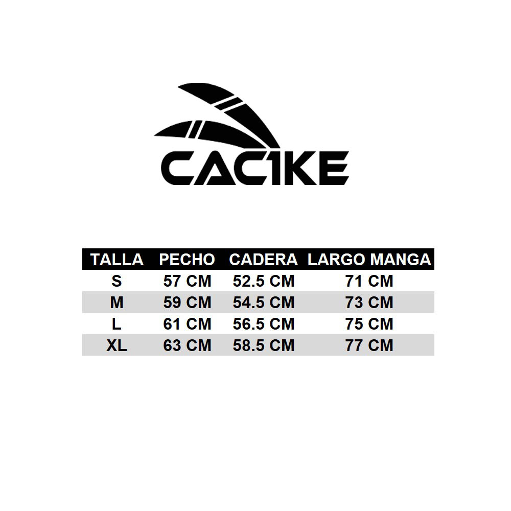 Parka Cac1ke Manga Larga Negro