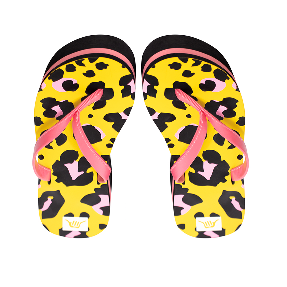 Sandalias Hawaianas Animal Print c/Plataforma Amarillo Hang Loose