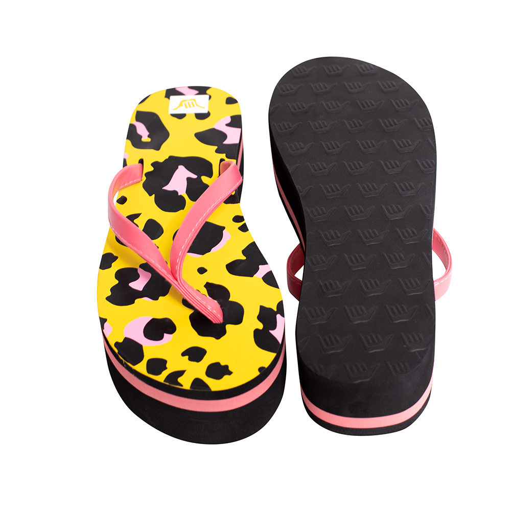 Sandalias Hawaianas Animal Print c/Plataforma Amarillo Hang Loose
