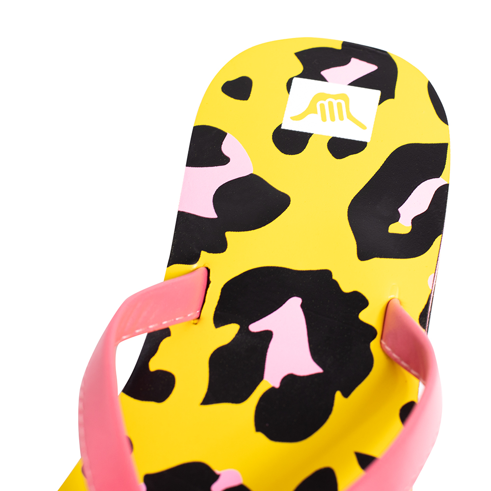Sandalias Hawaianas Animal Print c/Plataforma Amarillo Hang Loose