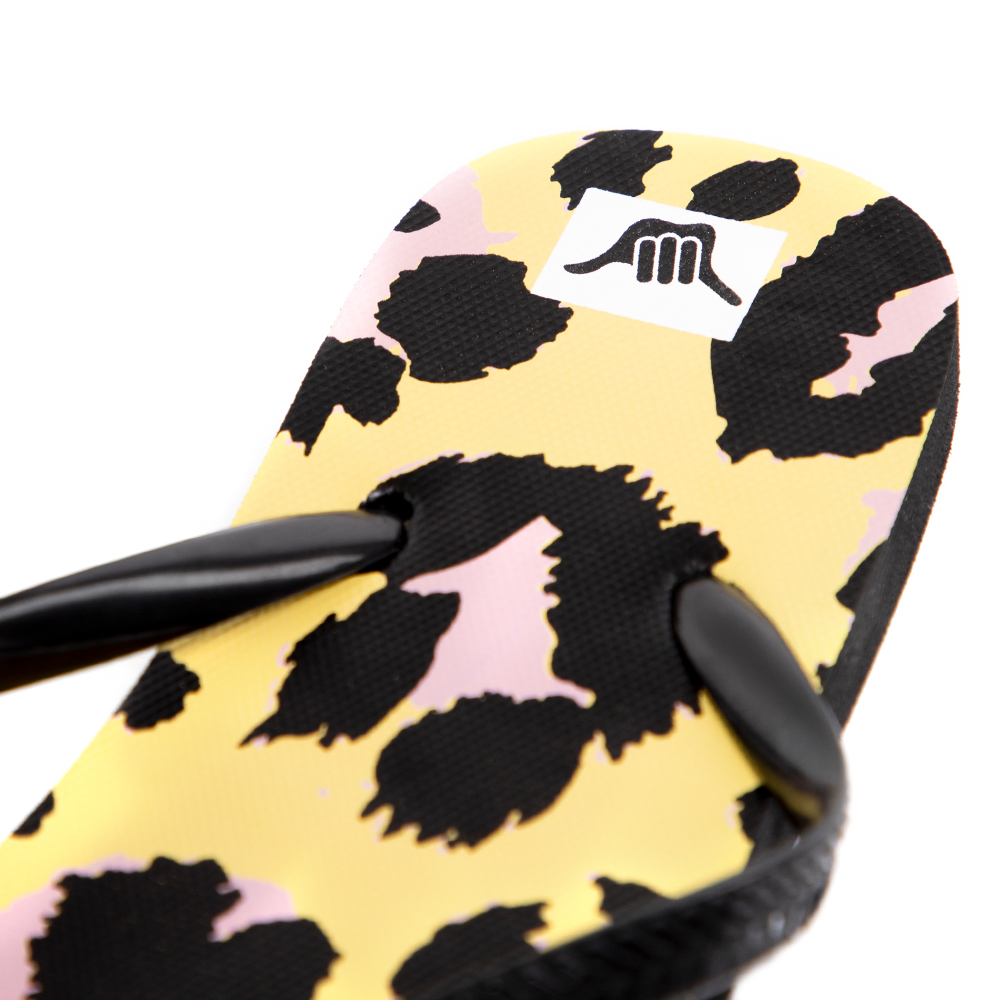 Sandalias Mujer Hawaianas Animal Print Amarillo Hang Loose