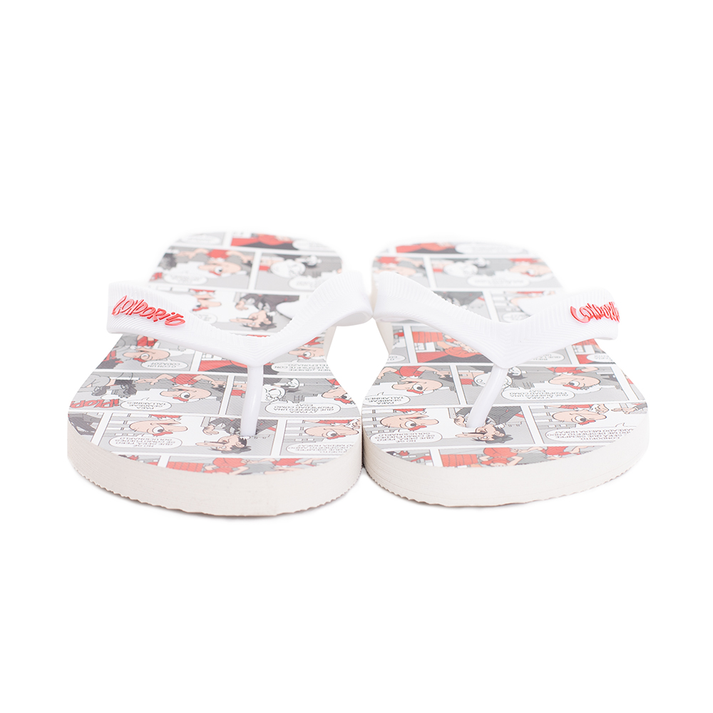 Sandalias Unisex Hawaianas Gris Blanco Condorito