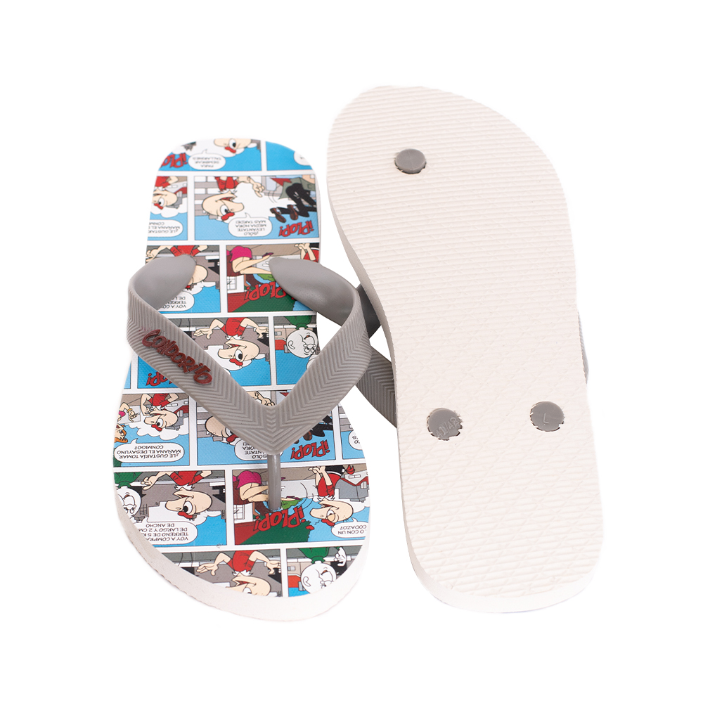 Sandalias Unisex Hawaianas Gris Condorito