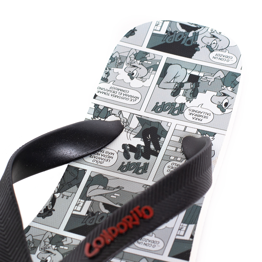Sandalias Unisex Hawaianas Gris Negro Condorito