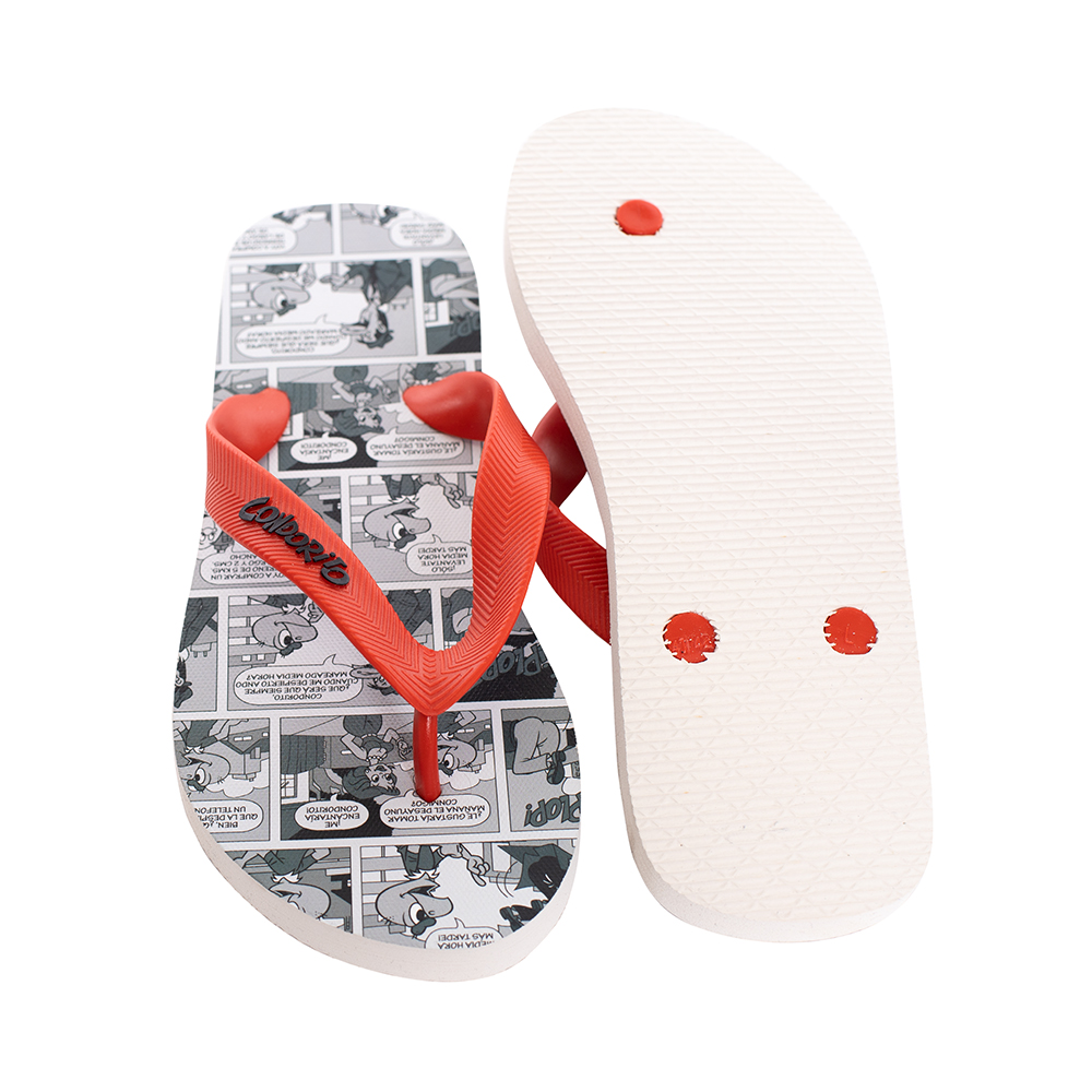 Sandalias Hombre Hawaianas Gris Rojo Condorito