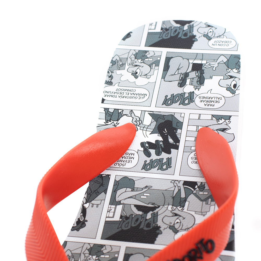 Sandalias Hombre Hawaianas Gris Rojo Condorito