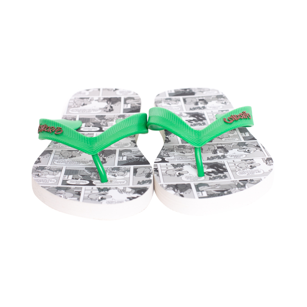 Sandalias Unisex Hawaianas Gris Verde Condorito