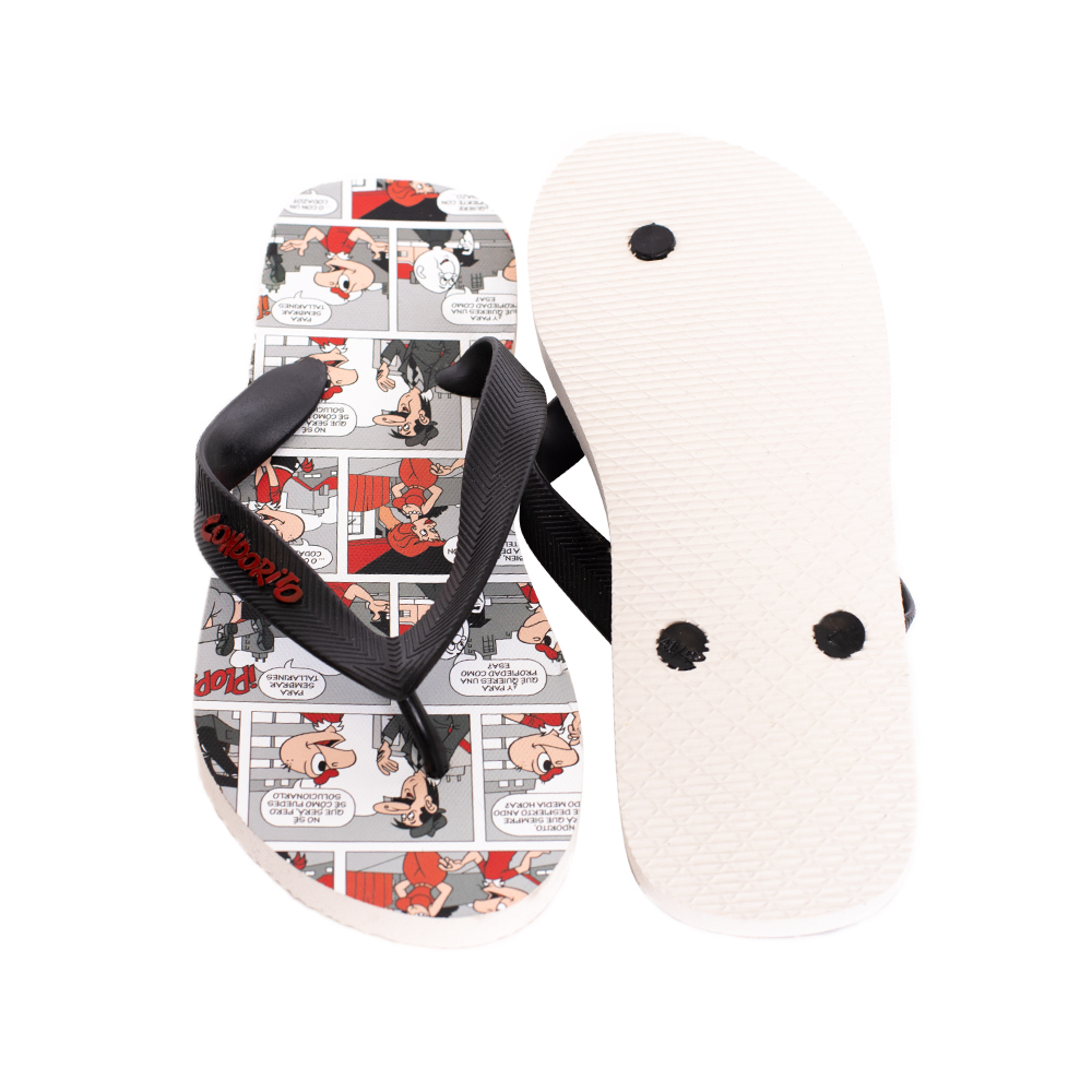 Sandalias Unisex Hawaianas Negro Condorito