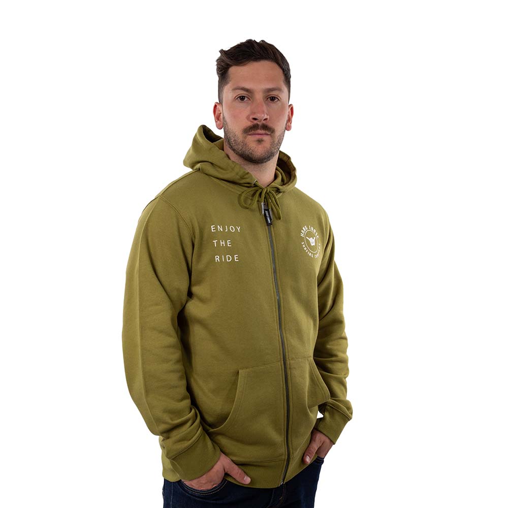 POLERON FULL ZIPPER HANG LOOSE DUBLOG HOMBRE VERDE MUSGO