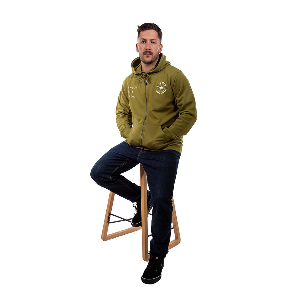 POLERON FULL ZIPPER HANG LOOSE DUBLOG HOMBRE VERDE MUSGO