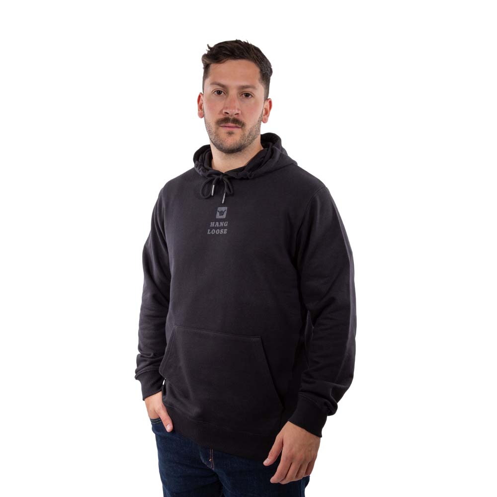 POLERON HOODIE HANG LOOSE MIDLOG HOMBRE NEGRO