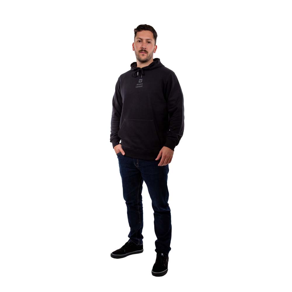 POLERON HOODIE HANG LOOSE MIDLOG HOMBRE NEGRO