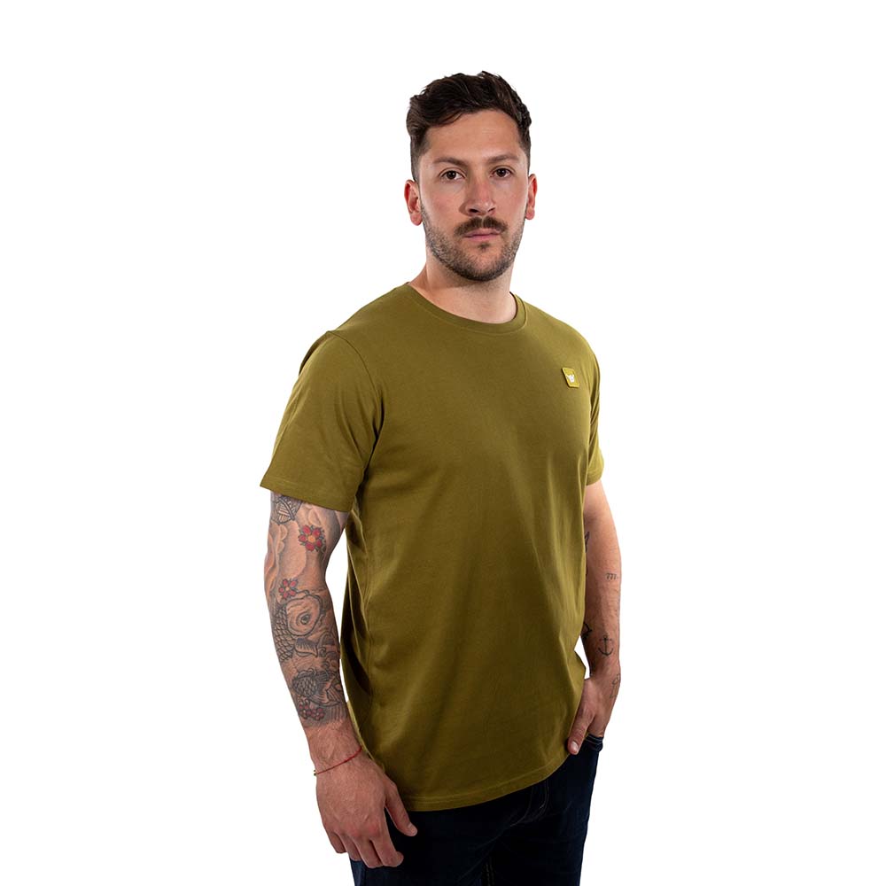 POLERA MANGA CORTA HANG LOOSE MINILOGO HOMBRE VERDE MUSGO