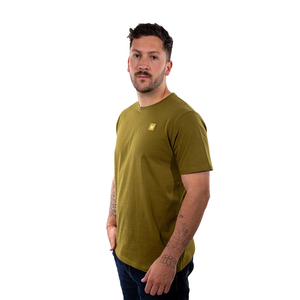 POLERA MANGA CORTA HANG LOOSE MINILOGO HOMBRE VERDE MUSGO
