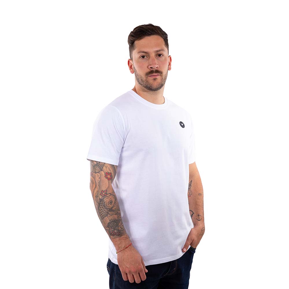 POLERA MANGA CORTA HANG LOOSE LOGOLABEL HOMBRE BLANCO