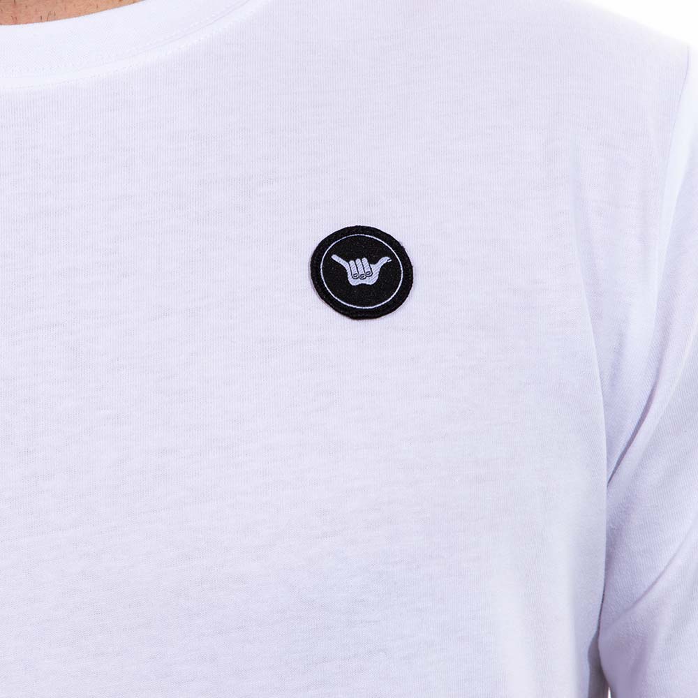 POLERA MANGA CORTA HANG LOOSE LOGOLABEL HOMBRE BLANCO