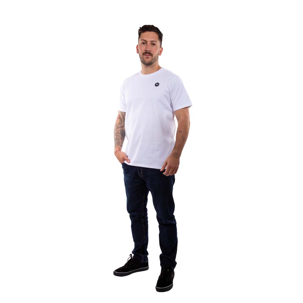 POLERA MANGA CORTA HANG LOOSE LOGOLABEL HOMBRE BLANCO