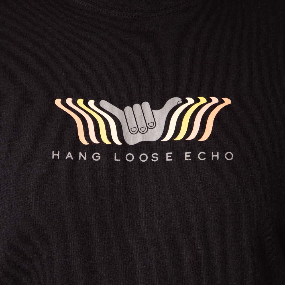 POLERA MANGA CORTA HANG LOOSE ECHO HOMBRE GRIS OSCURO