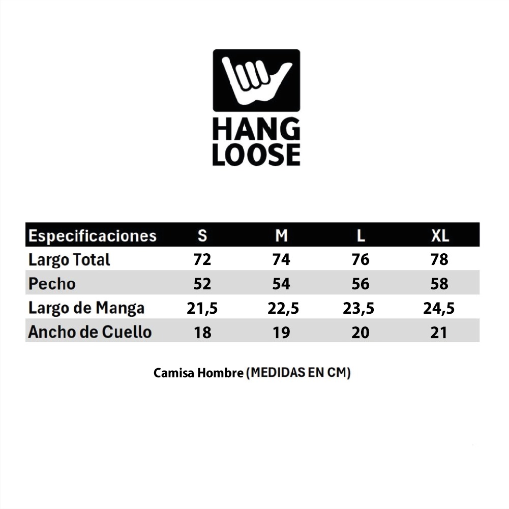 Camisa Guayabera Hombre Florida Negro Hang Loose