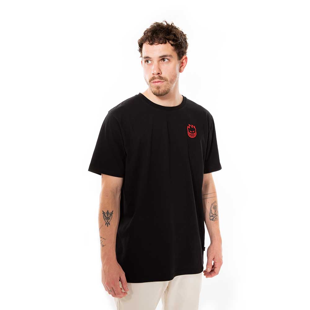 SPITFIRE POLERA MANGA CORTA Hombre Negro Vortex
