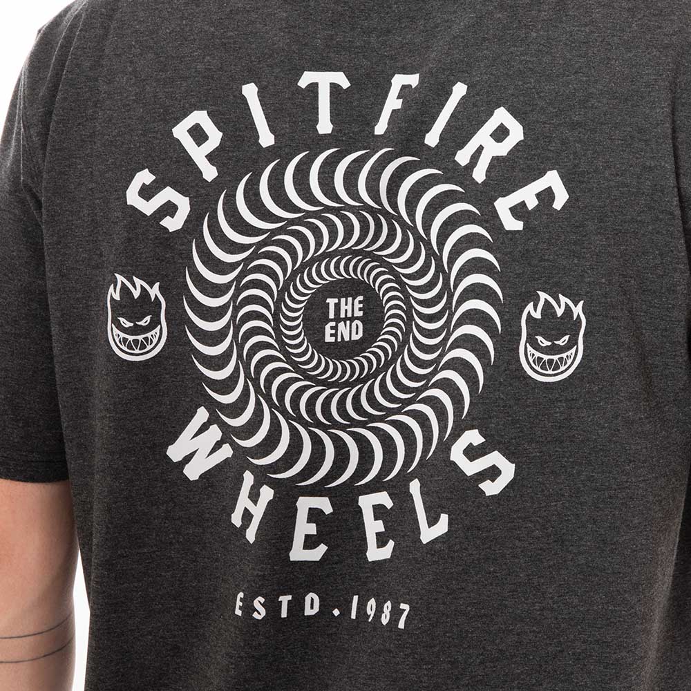 POLERA MANGA CORTA SPITFIRE HOMBRE GRIS OSCURO