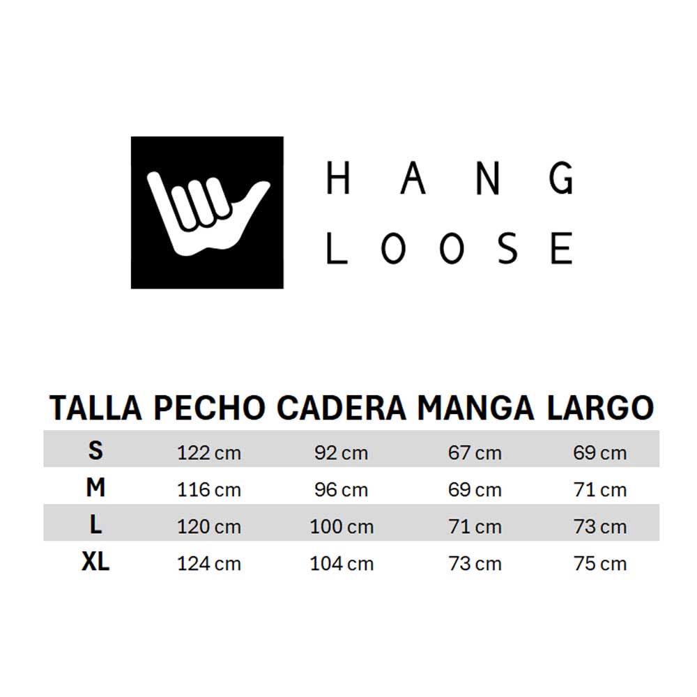 Poleron Hombre Crew Neck Salty Negro Hang Loose