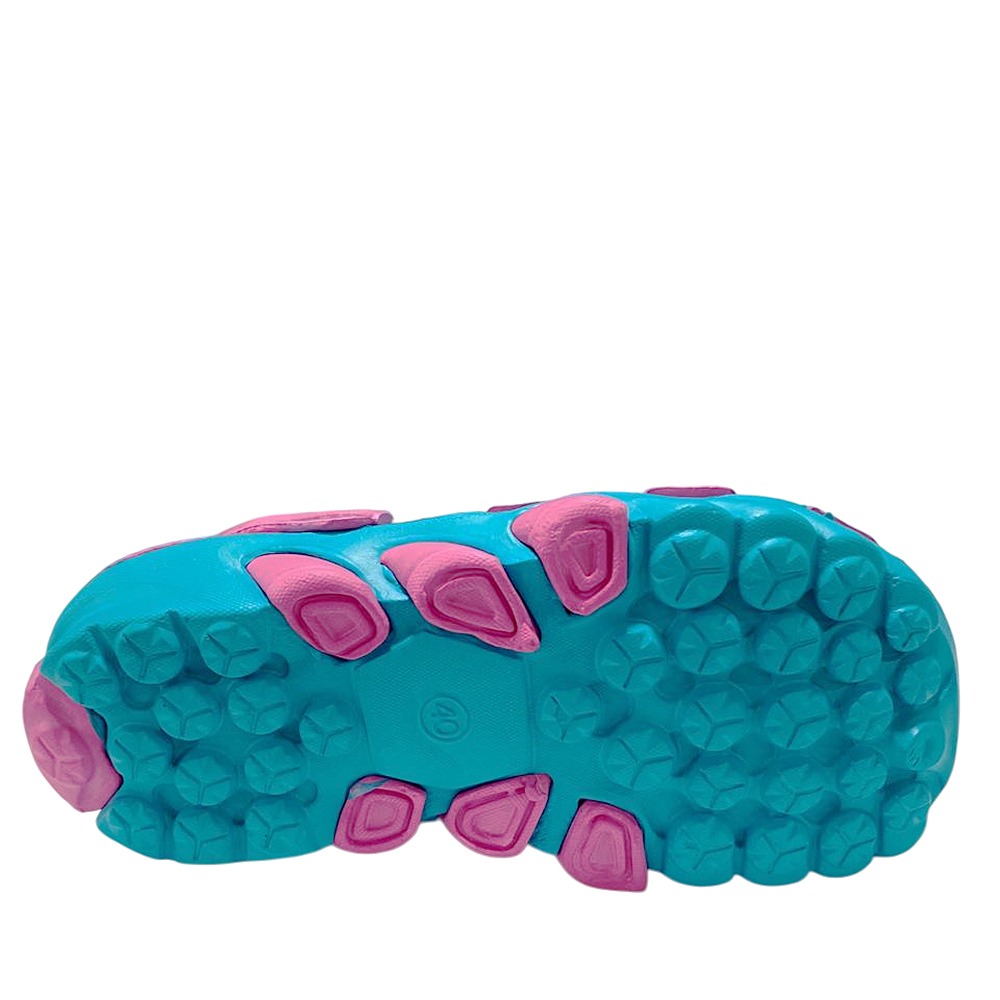 Sandalia Turquesa Fucsia Mujer