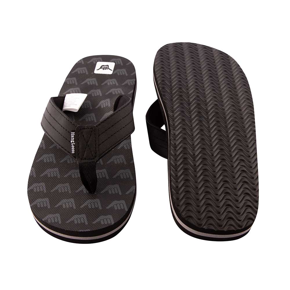 Sandalia Hombre Multi-Icon Negro Hang Loose