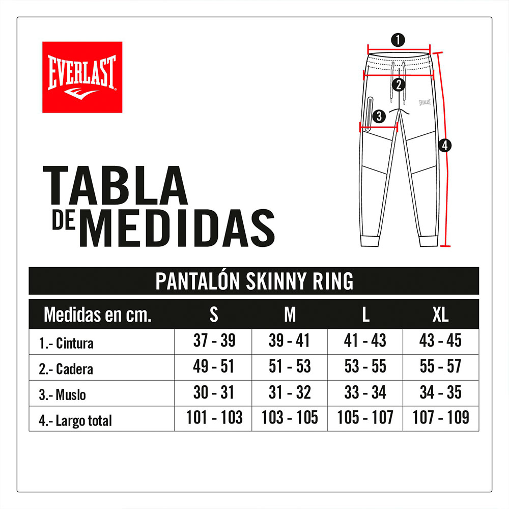 PANTALON TERRY EVERLAST SKINNY RING VD FST