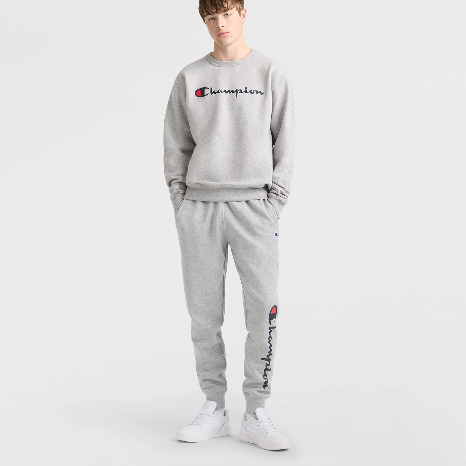 Jogger Hombre Gris Graphic Champion