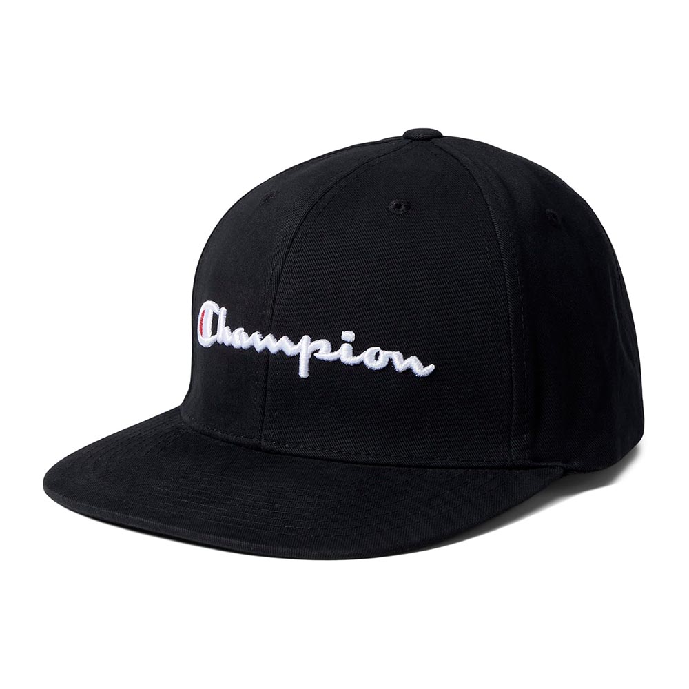 Gorro Jockey Champion BB Snapback 3D Script Negro