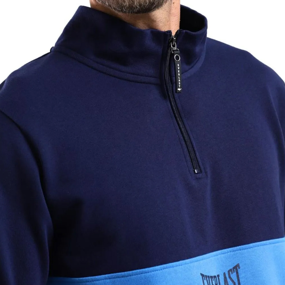 Polerón Hombre Everlast Azul Hook Qtr Zip