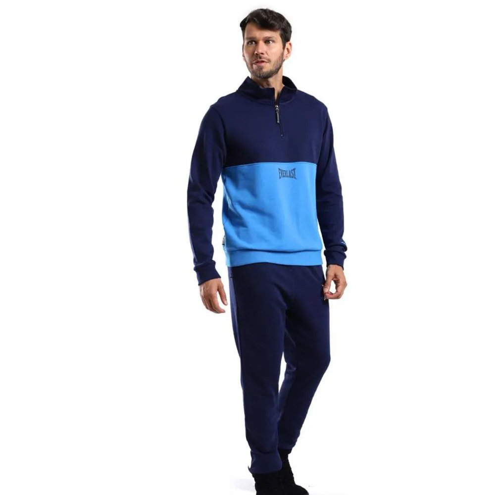 Polerón Hombre Everlast Azul Hook Qtr Zip