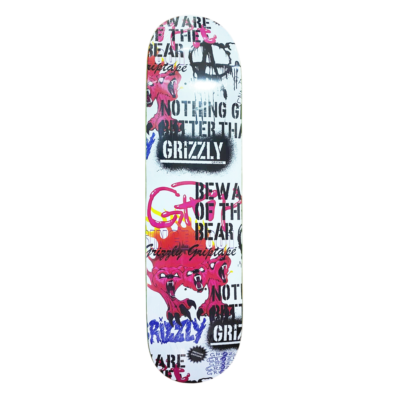 Tabla Skate Deck Beware Of The Bear 8.0 Grizzly Griptape