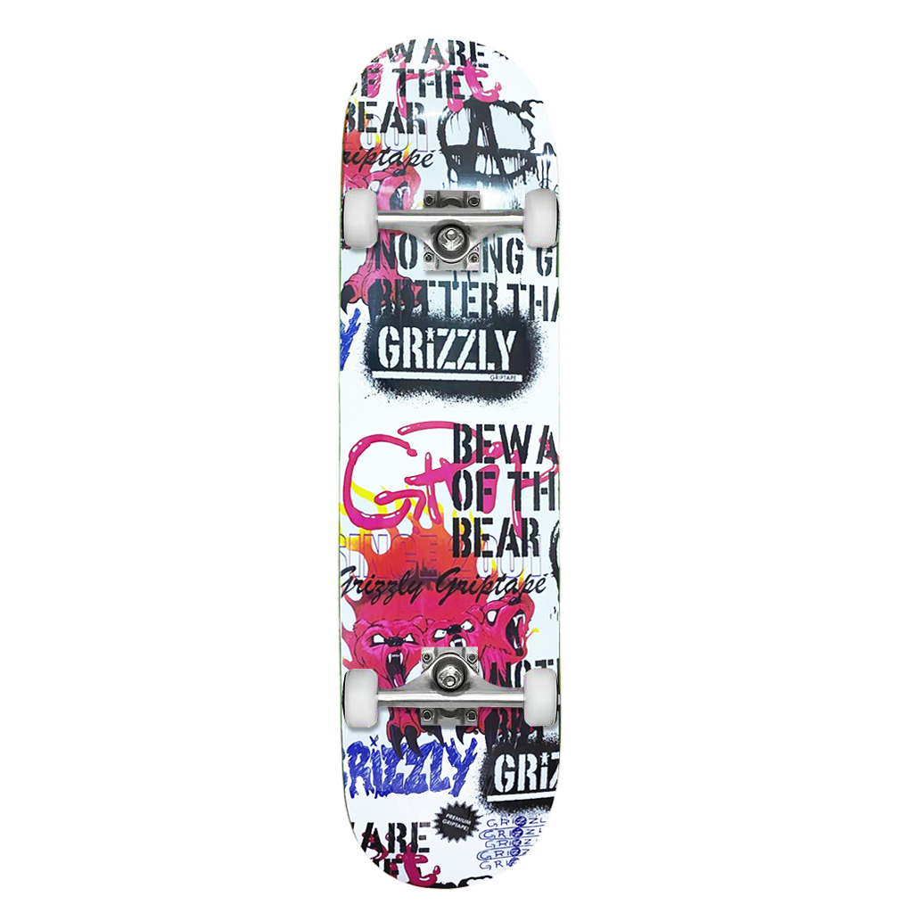 Tabla Skate Completa Beware Of The Bear 8.0 Grizzly Griptape