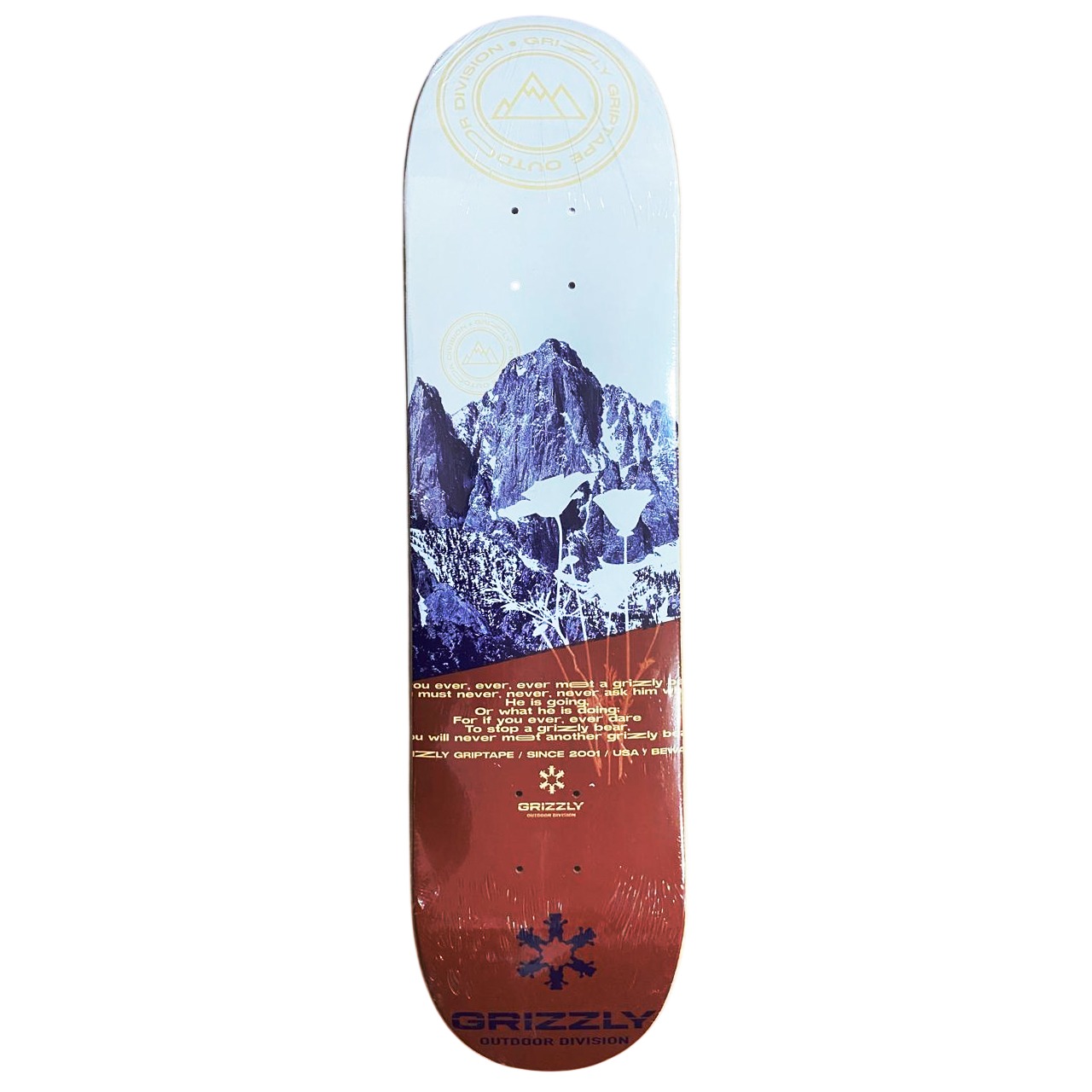 Tabla Skate Deck Wood 8.0 Grizzly Griptape