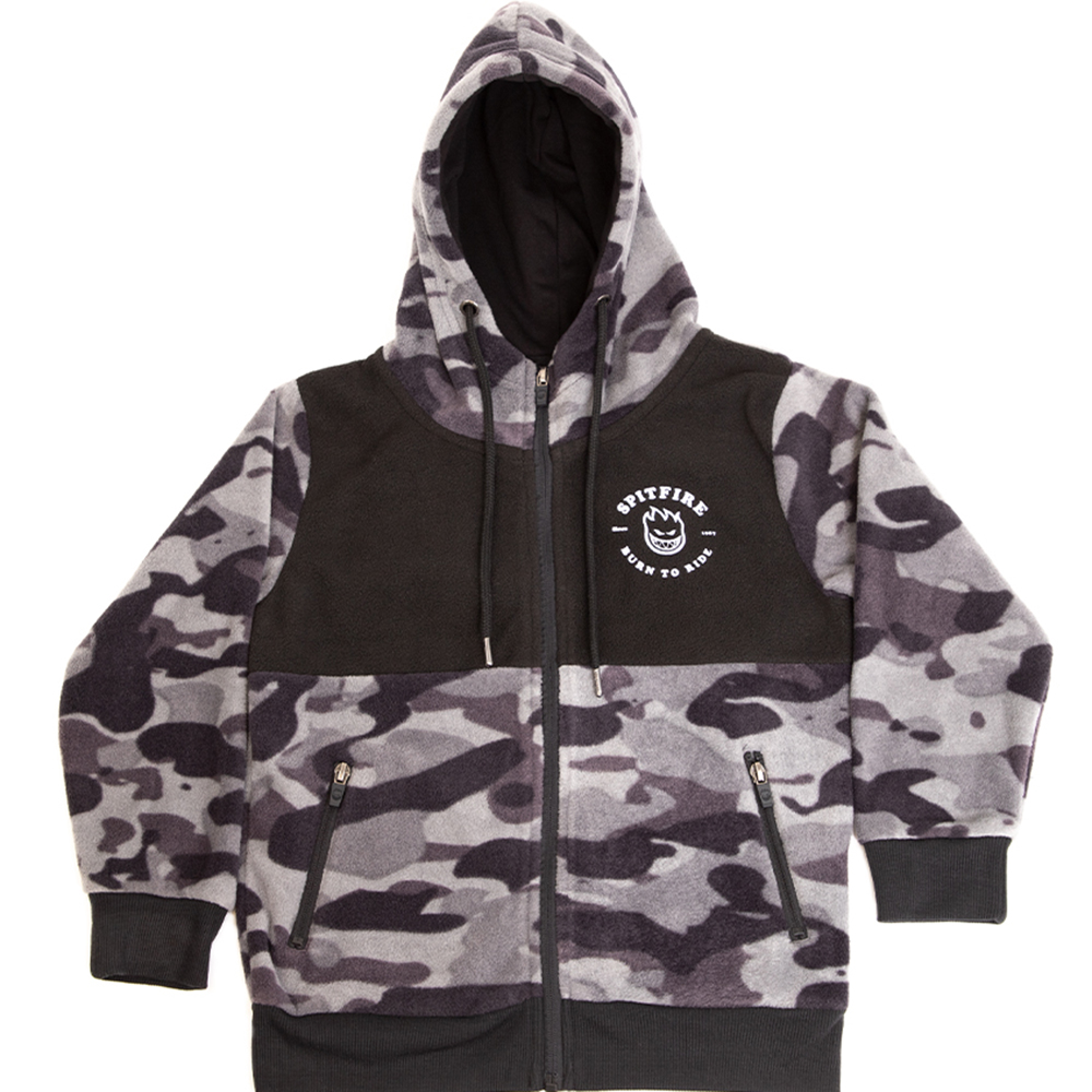 Polerón Micropolar Full Zipper Gris Niños Spitfire