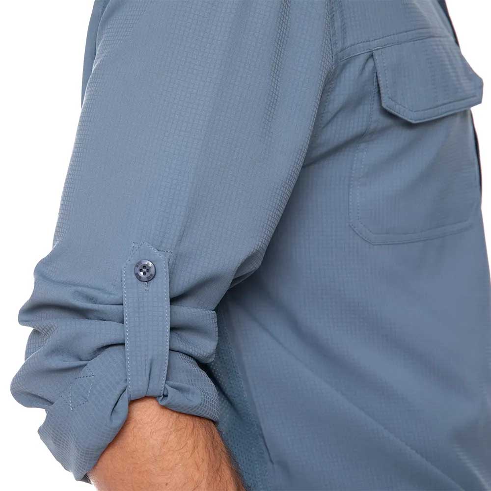 Camisa Hombre Manga Larga Hi-Tec Azul