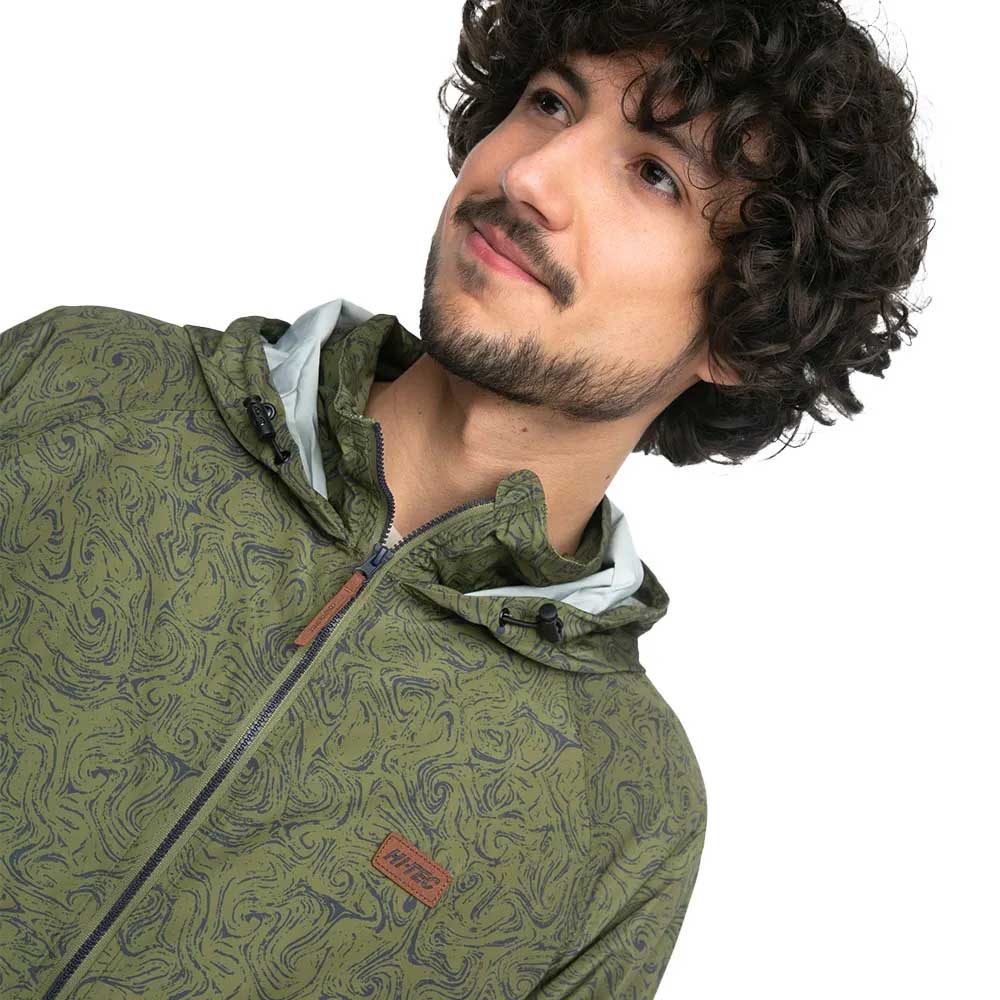 Chaqueta Cortaviento Liviana Hombre Hi Tec Verde