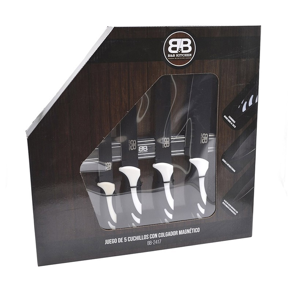 SET DE CUCHILLOS 5 PZS ACERO INOXIDABLE