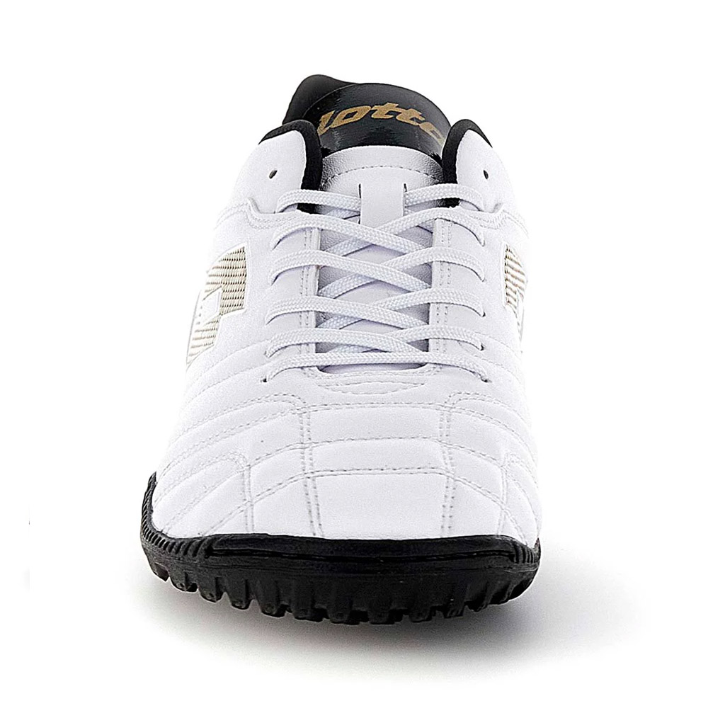 Zapatilla Baby Futbol Hombre Lotto - Stadio 705 TF Blanco Dorado