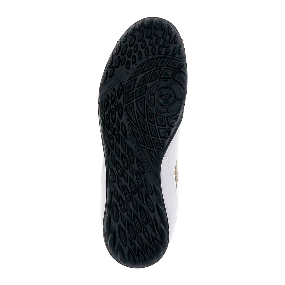 Zapatilla Baby Futbol Hombre Lotto - Stadio 705 TF Blanco Dorado
