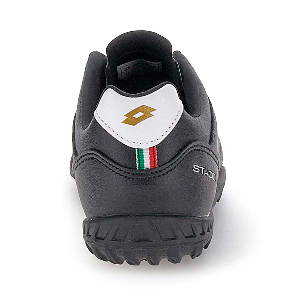 Zapato de Baby Futbol Juvenil Lotto - Stadio 705 TF JR Negro Blanco