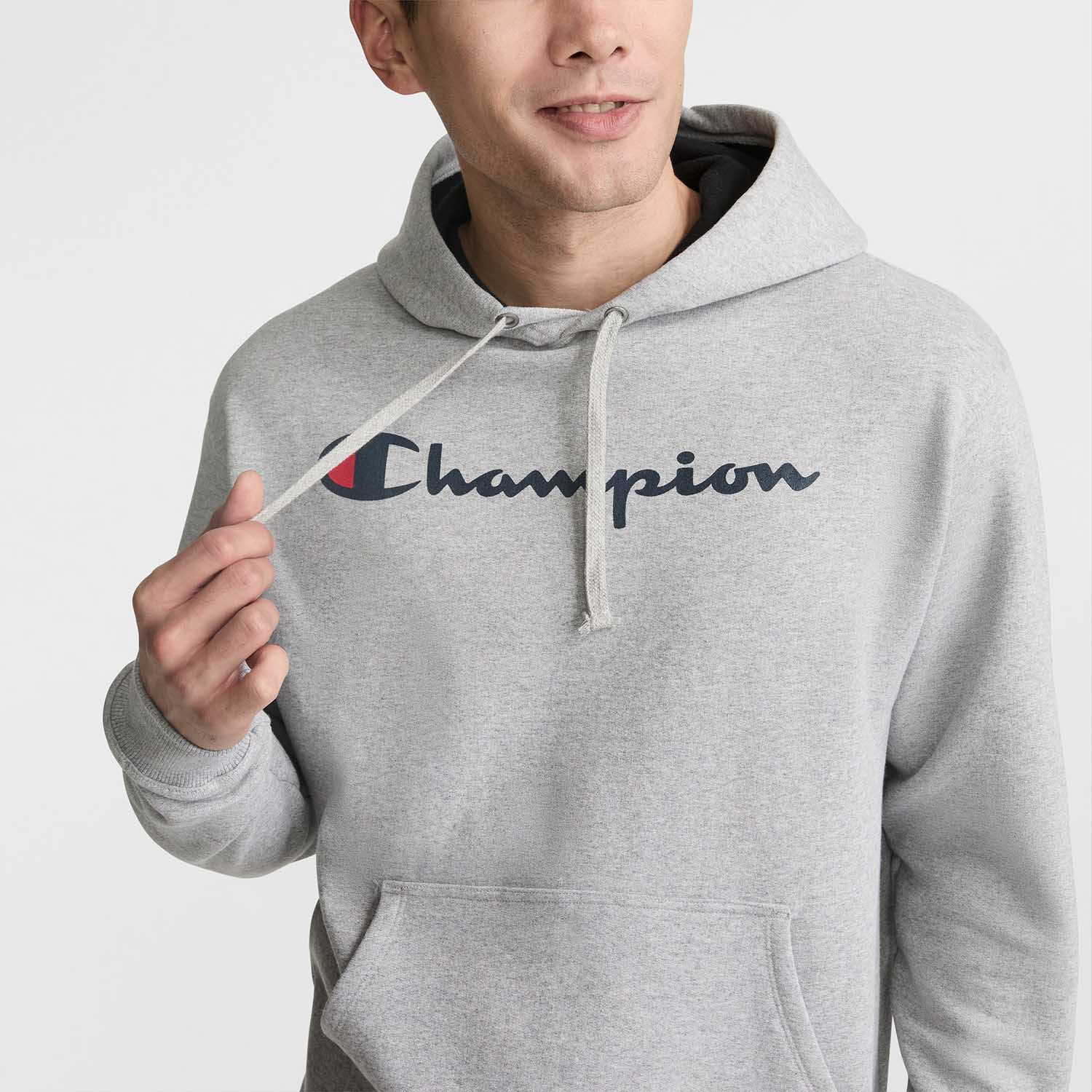 Poleron Hombre Champion Powerblend Graphic Gris