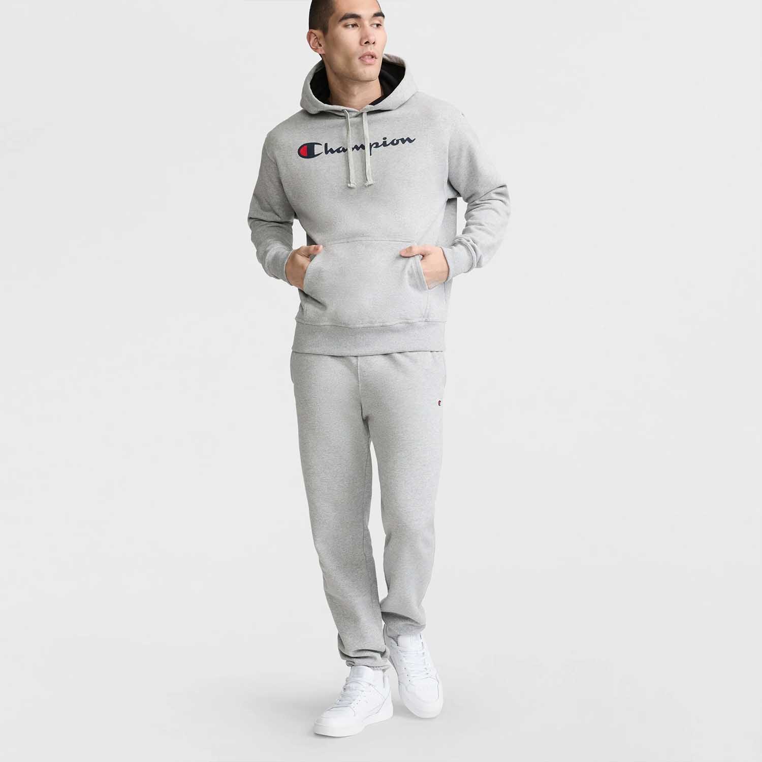 Poleron Hombre Champion Powerblend Graphic Gris